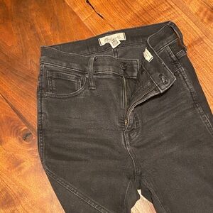 Madewell Women's Faded Black High-rise Skinny Jeans - stretchy